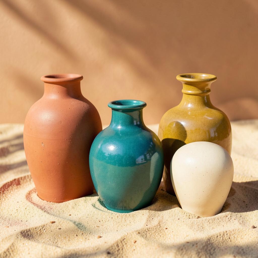 Sample photograph of ceramic vases used to demonstrate palette extraction